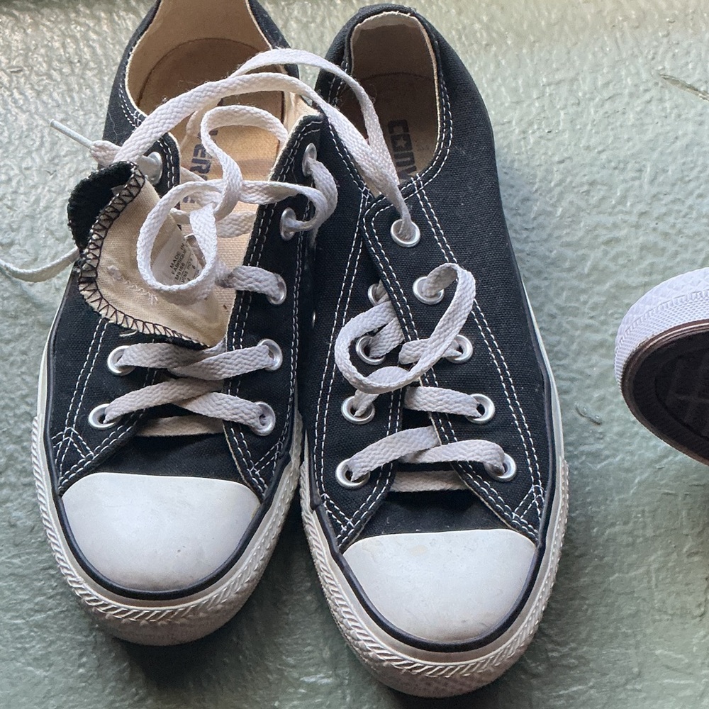 Classic Black and White Kids Sneakers
